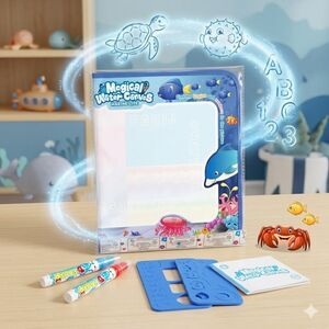 NEW Magical Water Canvas Ocean World Mess-Free Doodle Mat Toddler Learning Toy